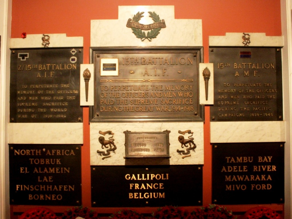 15th and 2/15th Battalions Memorials