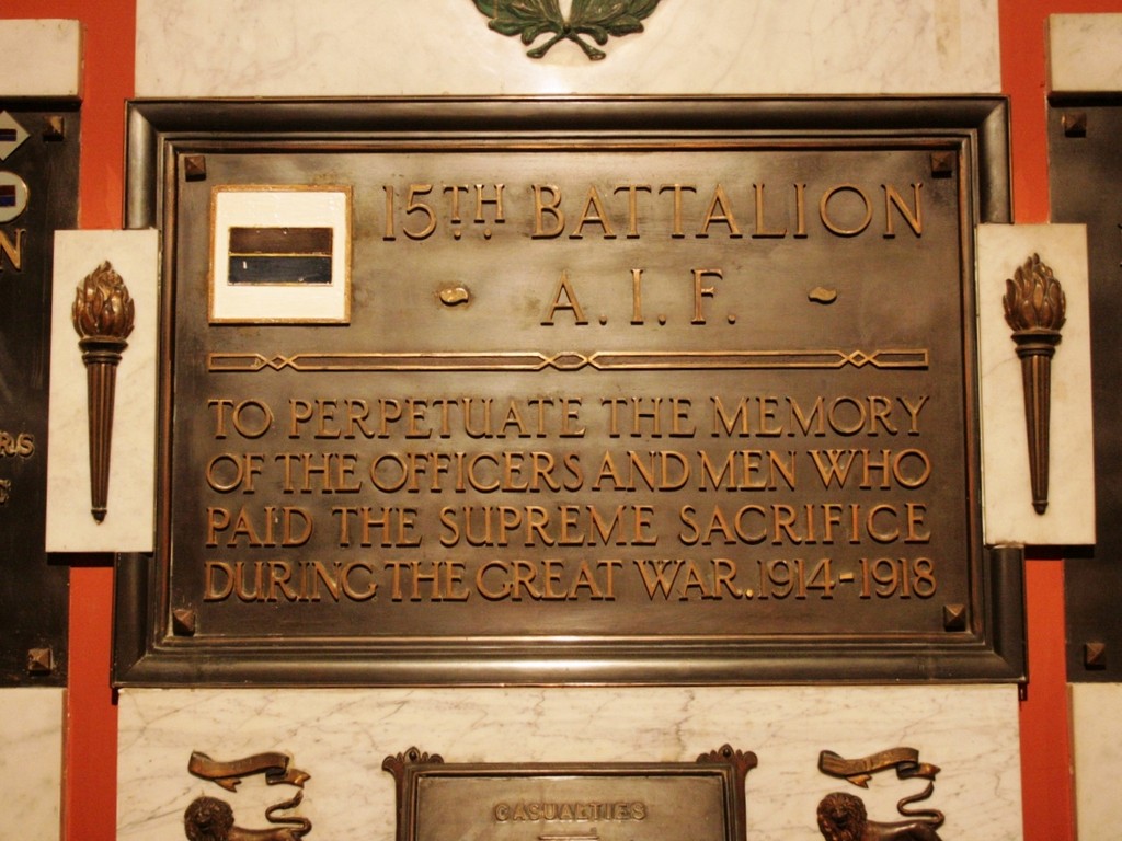 15th and 2/15th Australian Battalions Memorials