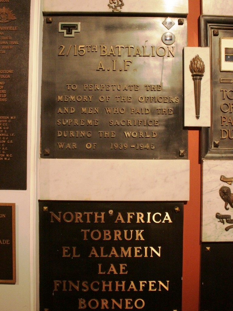 15th and 2/15th Australian Battalions Memorials