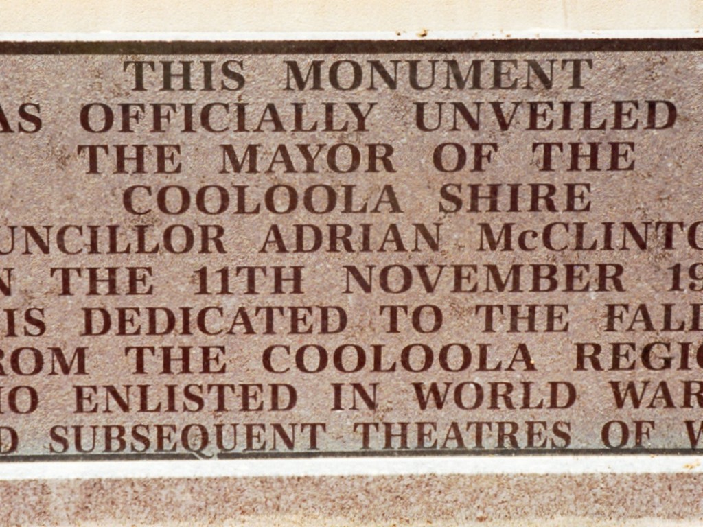 Gympie Normanby Hill Remembrance Park Memorial