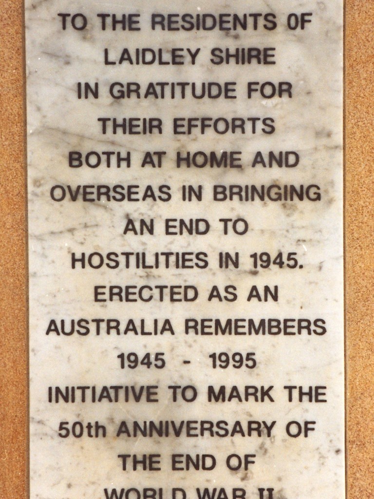 Hatton Vale War Memorial Plaque