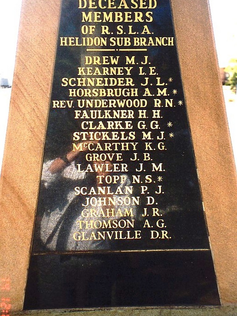 Helidon War Memorial - Panel 4