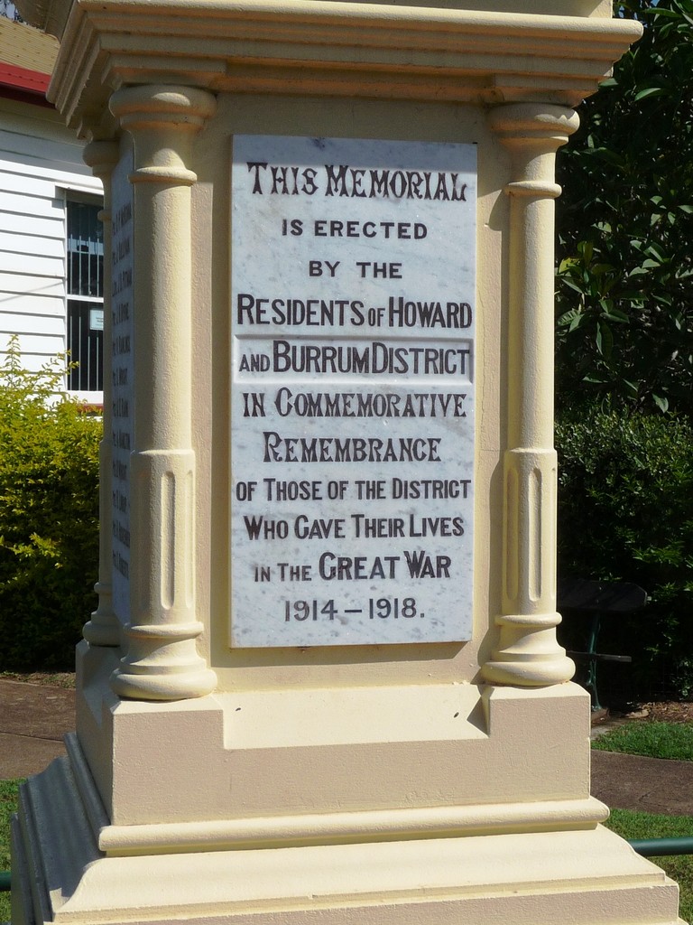 Howard and Burrum District War Memorial (Digger) Plaque