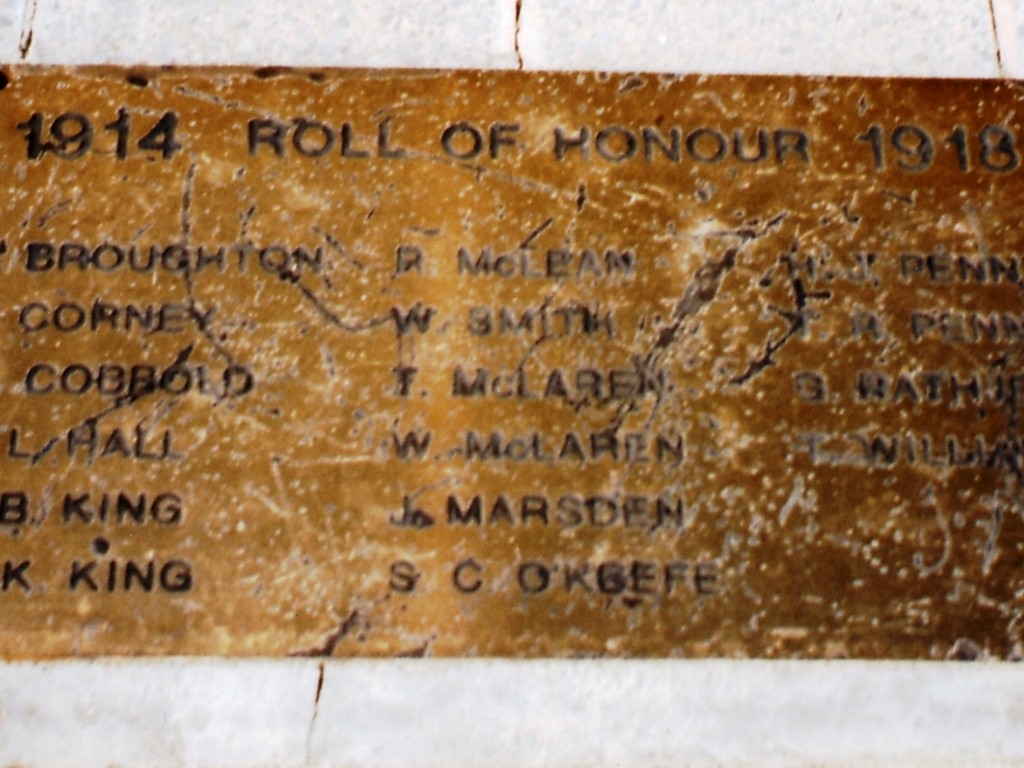 Hughenden War Memorial and Flagpole Plaque
