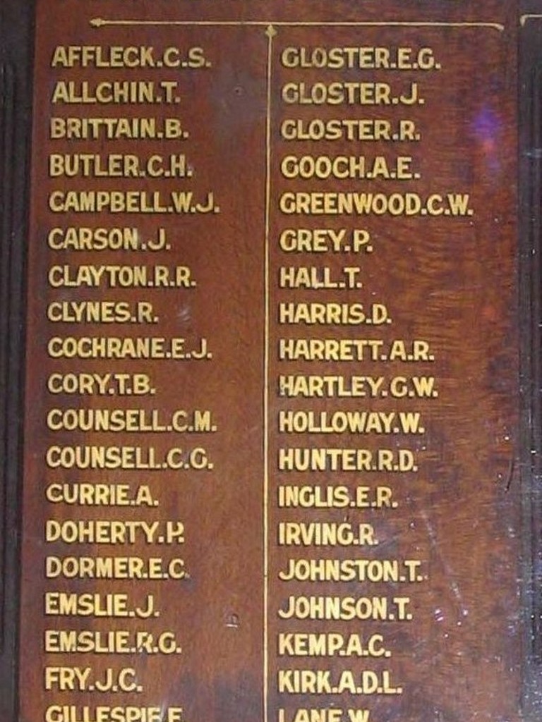 Photo of Ilfracombe WWI Honour Roll 1914-1919