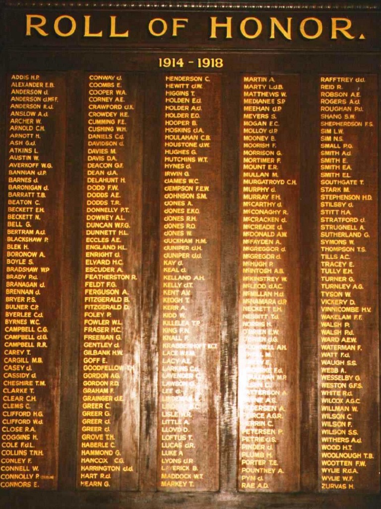 Innisfail Roll of Honour 1914–1918