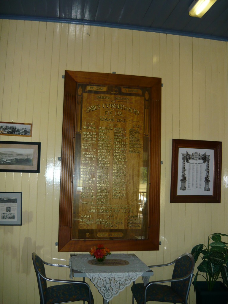 James Cossart and Sons 1935-1945 Honour Board
