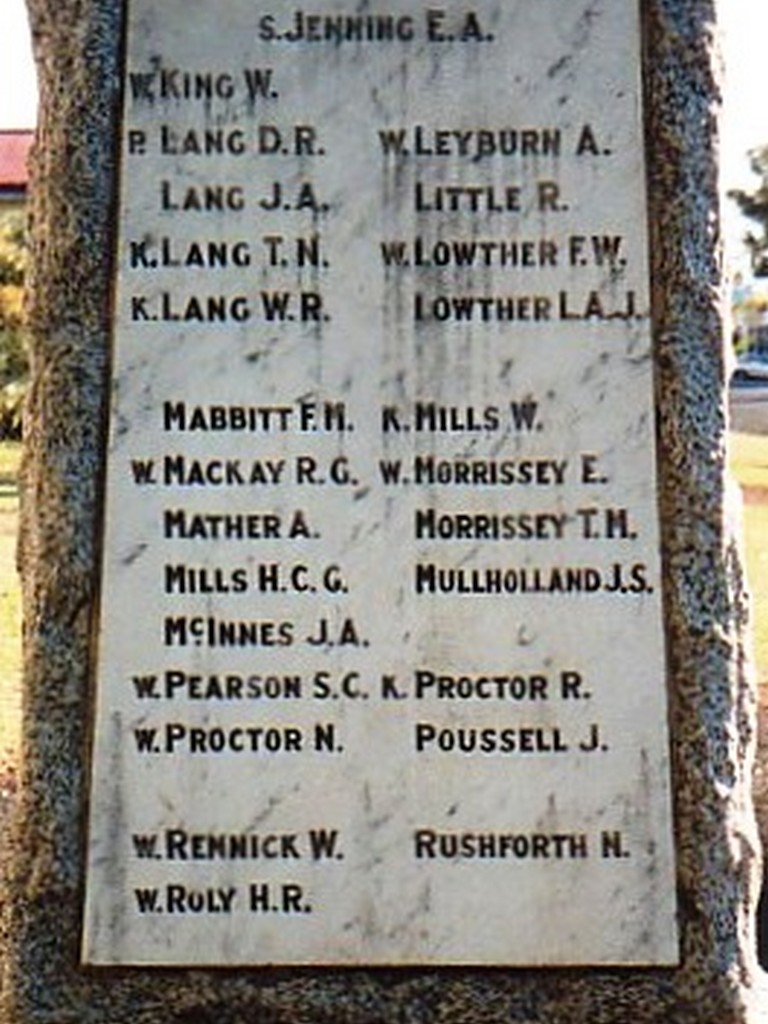 Jandowae War Memorial Plaque