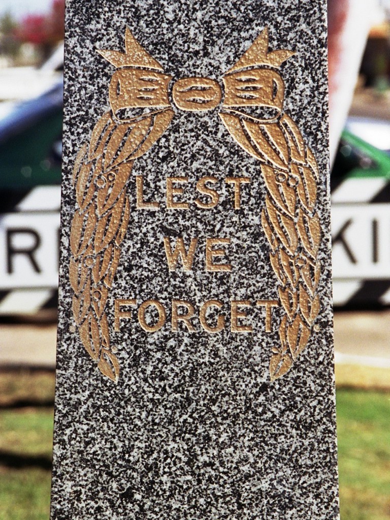 Memorial Inscription on obelisk