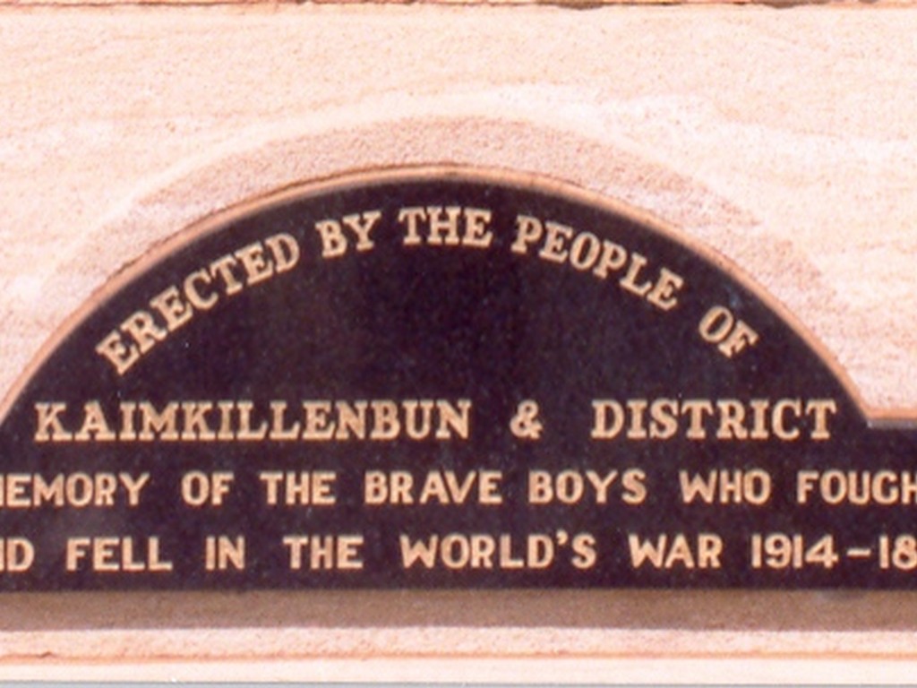 Kaimkillenbun War Memorial Plaque