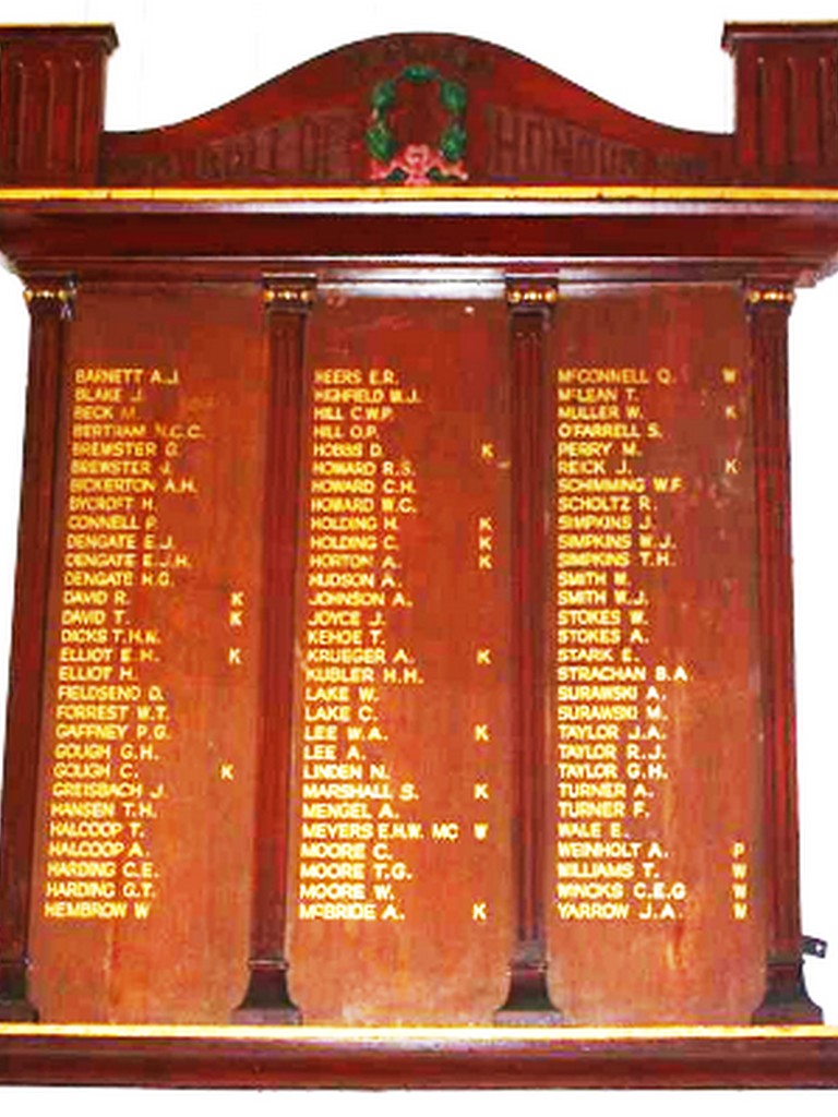 Kalbar Roll of Honour WWI