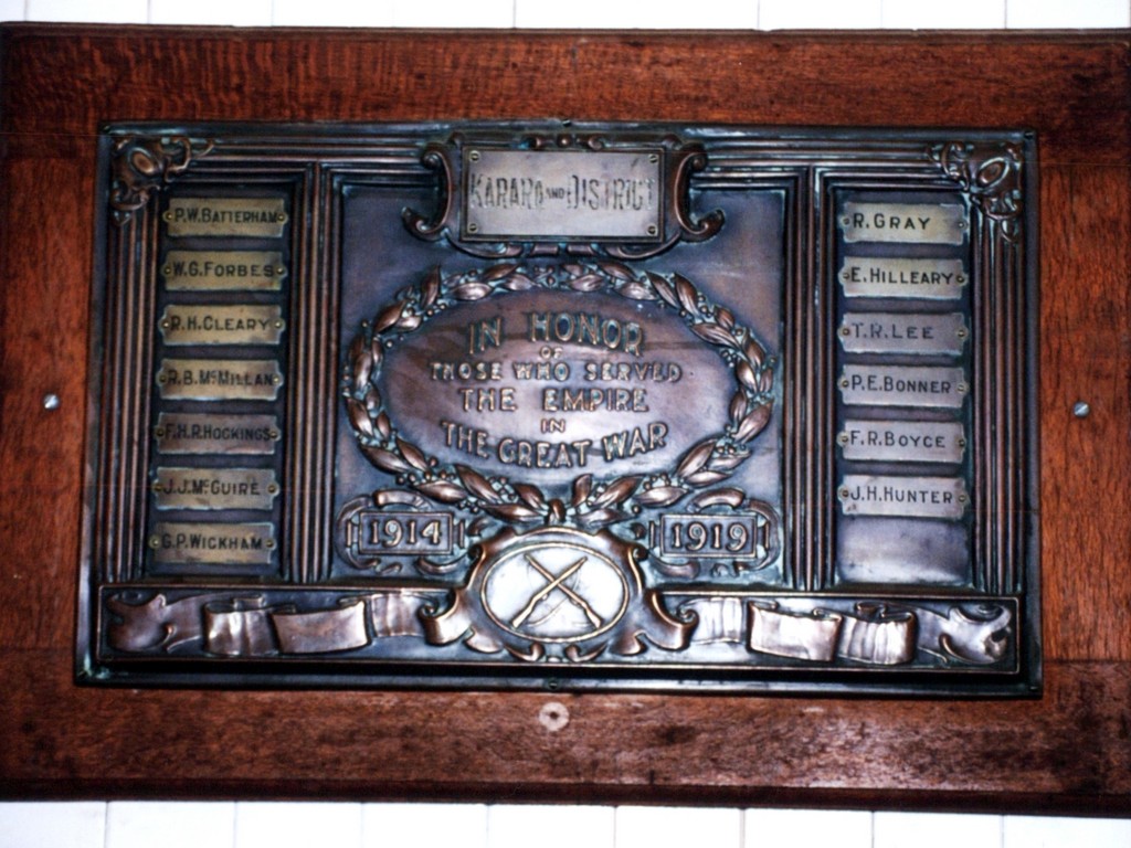 Photo of Karara and District Honour Roll WWI