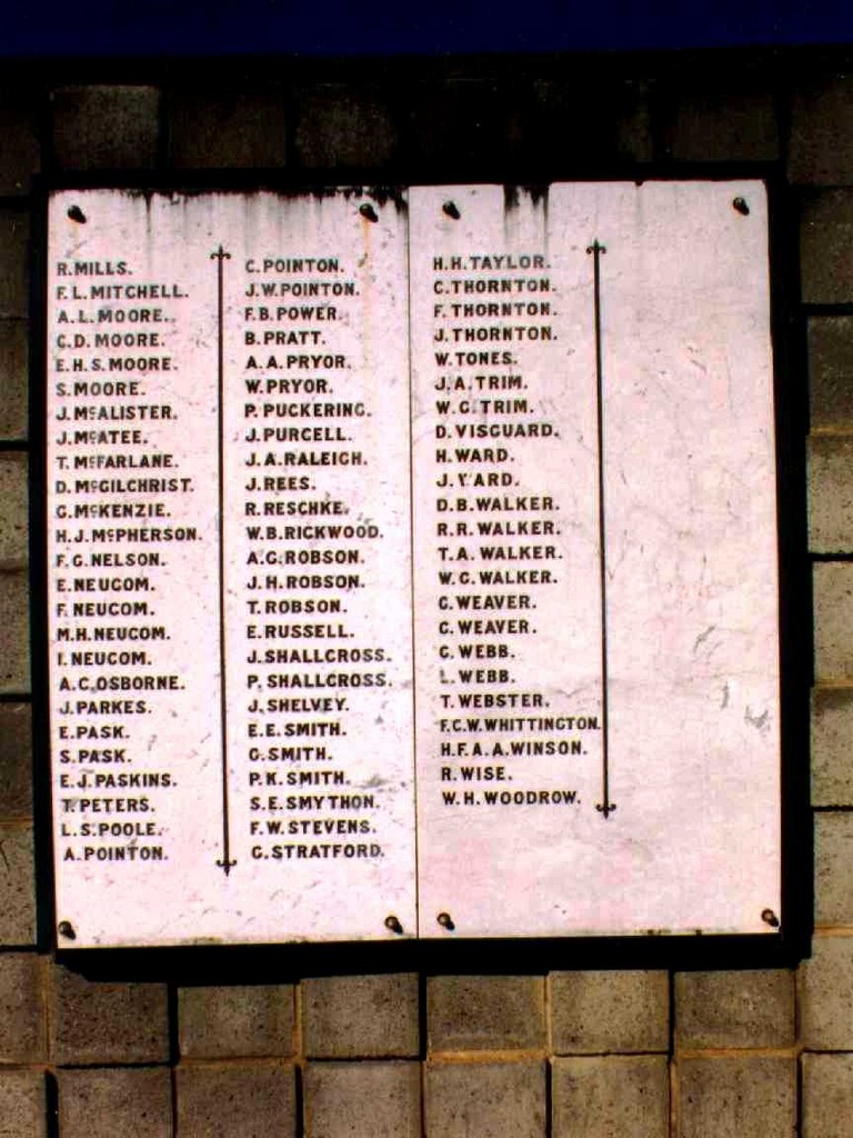 Kilcoy War Memorial - Roll of Honour