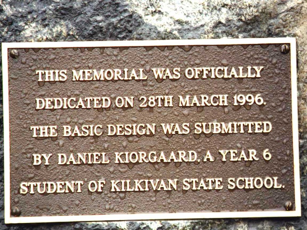 Kilkivan War Memorial - Plaque2