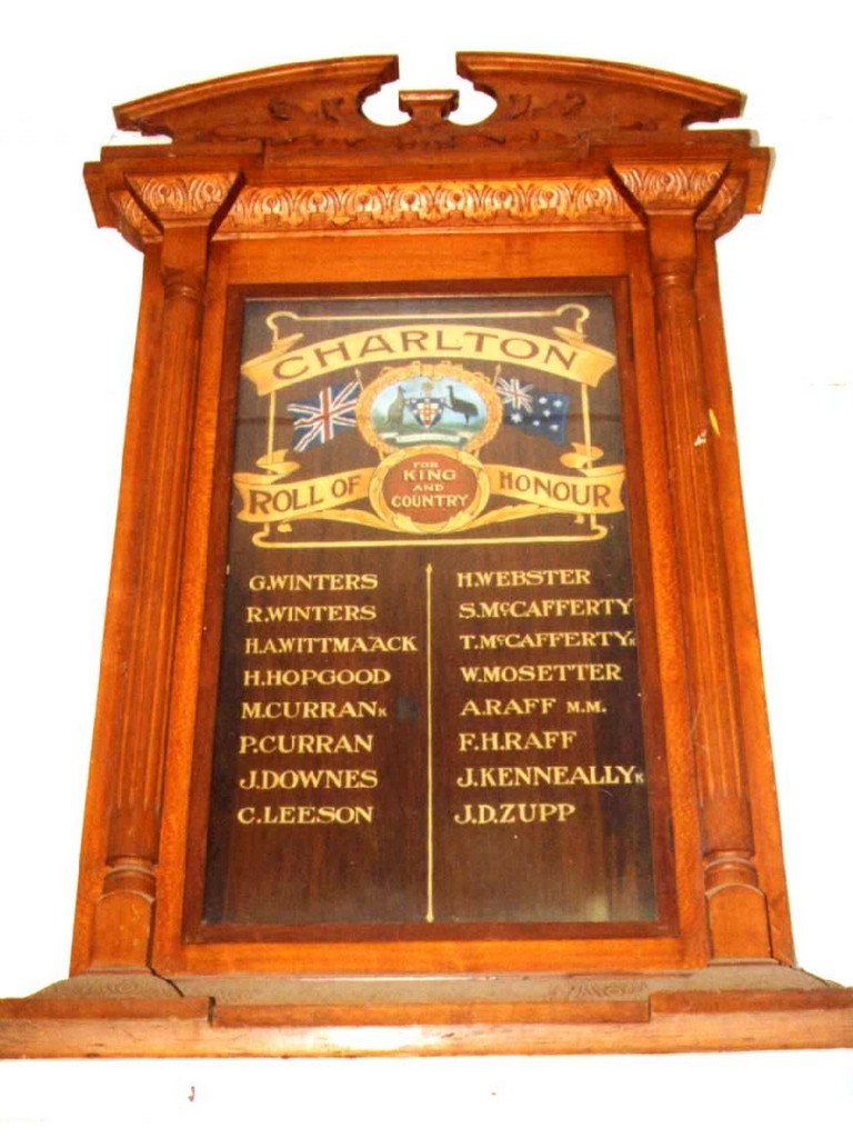 Kingsthorpe Charlton Roll of Honour WWI