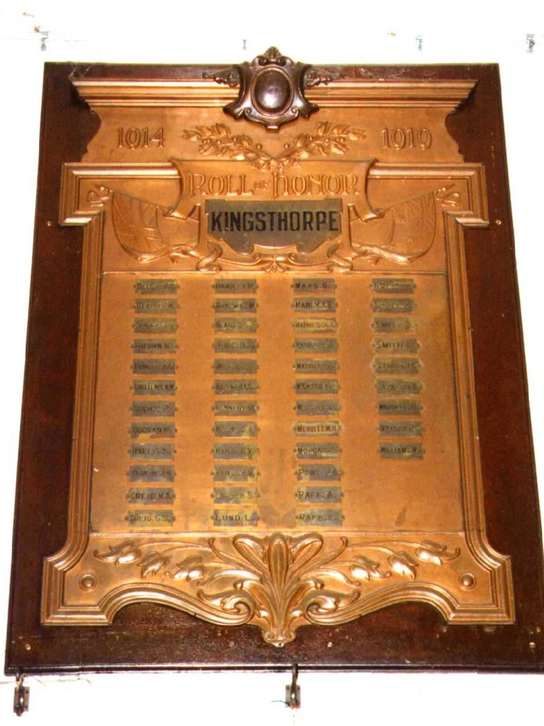 Kingsthorpe Roll of Honour 1914 - 1919