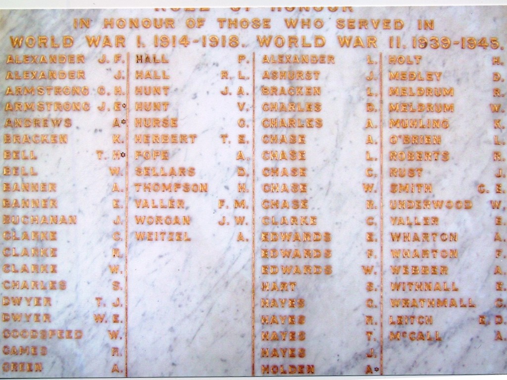 Kogan Memorial Hall Honour Board