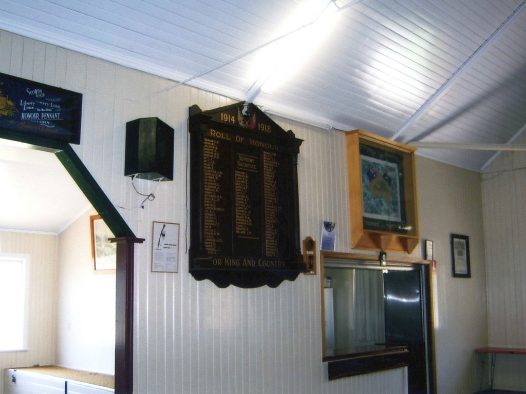 Kumbia School of Arts WWI Honour Board - setting