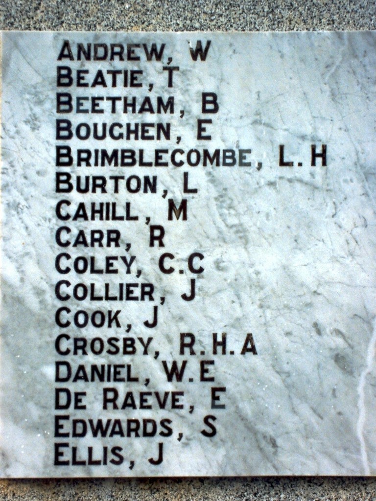 Laidley War Memorial - Roll of Honour