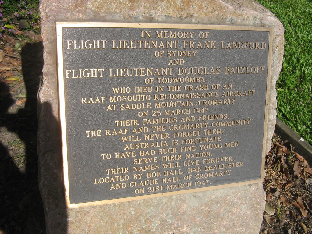 Longford and Batzloff Memorial Plaque