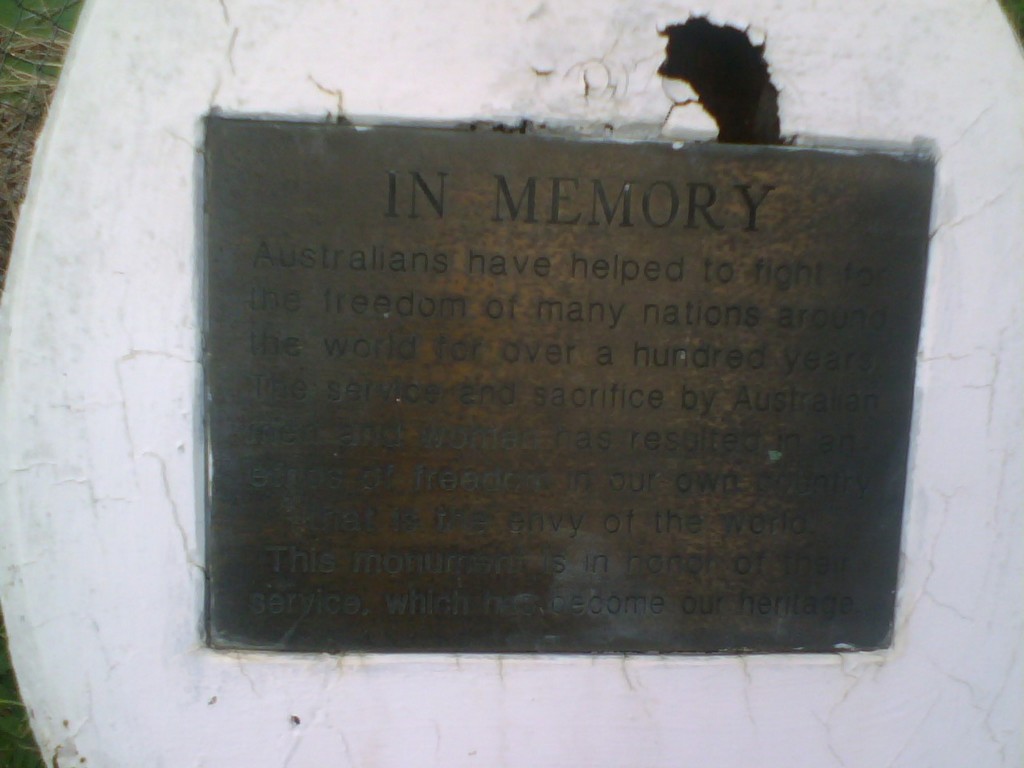 Laura War Memorial Plaque