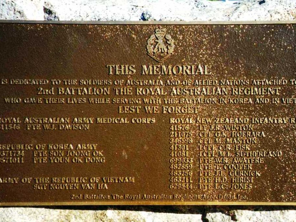 2nd Battalion Royal Australian Regiment Memorial - plaque