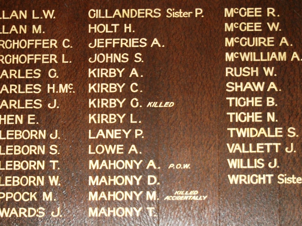 Leyburn WWII Honour Roll