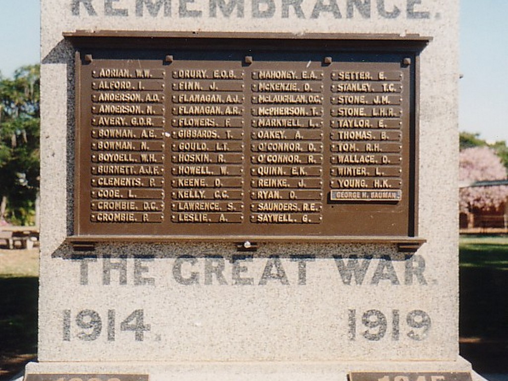 Longreach War Memorial Plaques