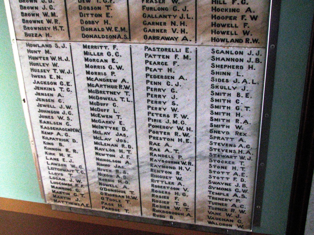 Mackay Old Town Hall Honour Board