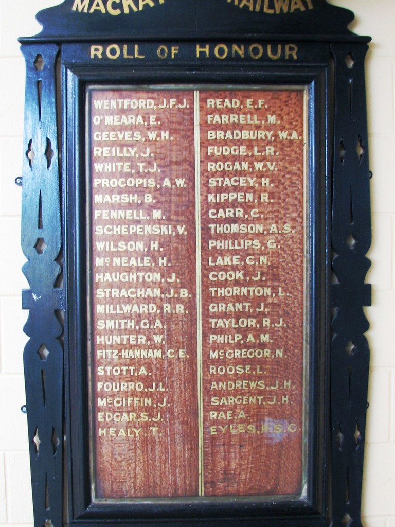 Mackay Railway Honour Board