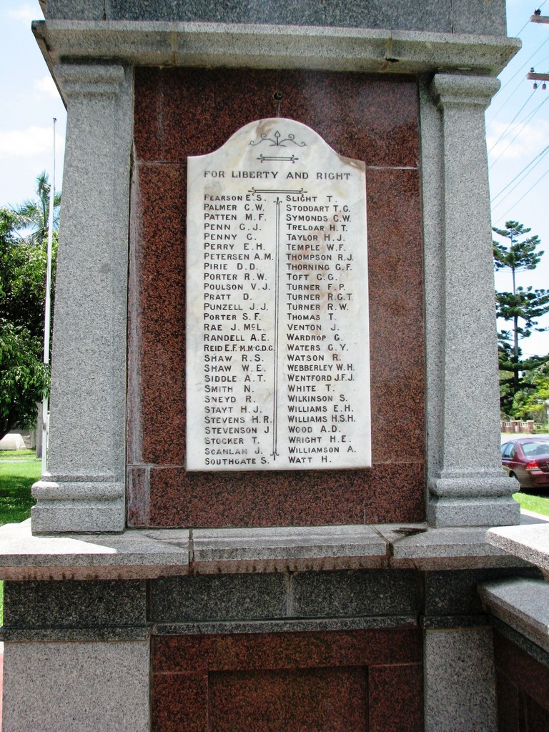 Mackay Cenotaph - right side