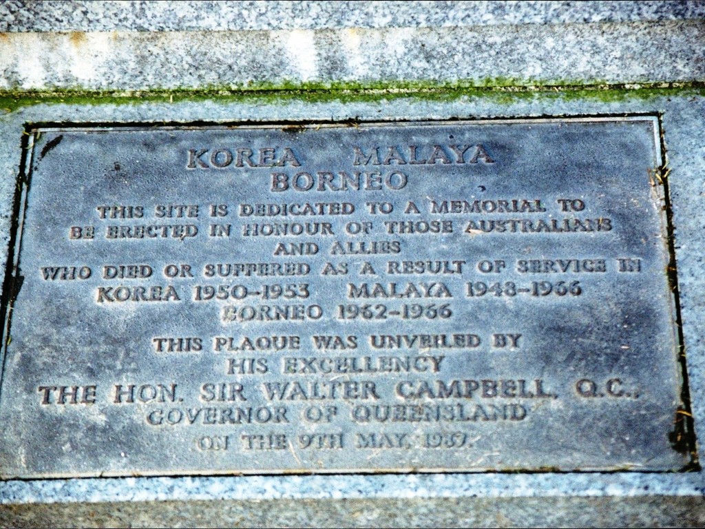 Anzac Square Korea Malaya Borneo Memorial