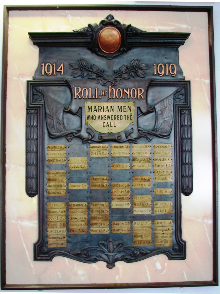 Marian Roll of Honour 1914-1919