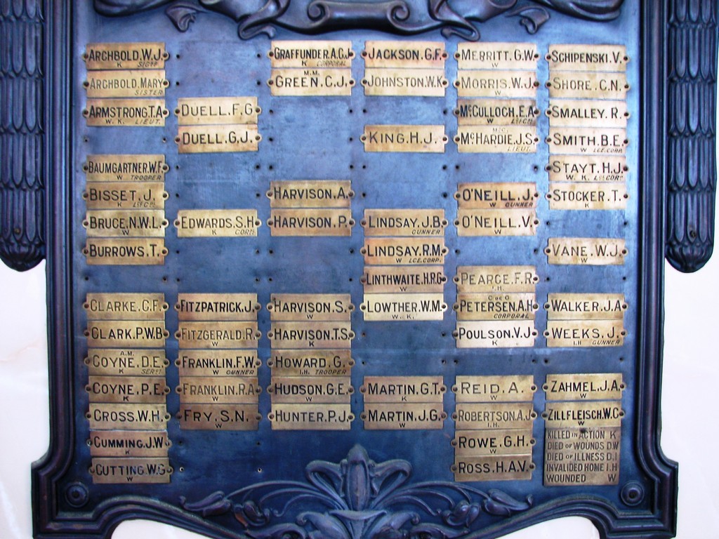 Marian Roll of Honour 1914-1919