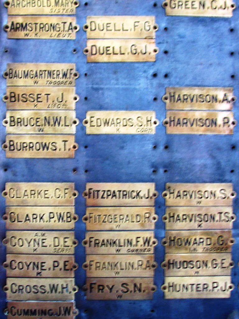 Marian Roll of Honour 1914-1919 - names detail