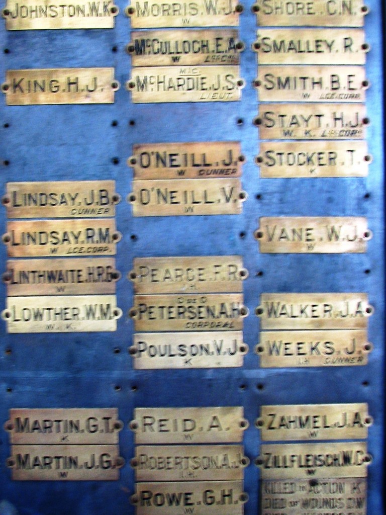 Marian Roll of Honour 1914-1919 - names detail