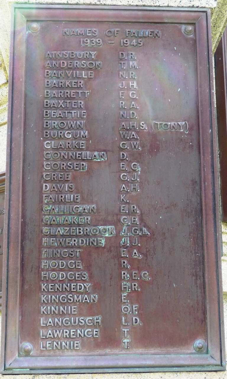 Maryborough (QLD) War Memorial Names of Fallen