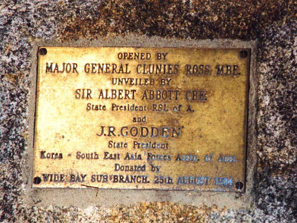 Maryborough Memorial Stones - Plaque