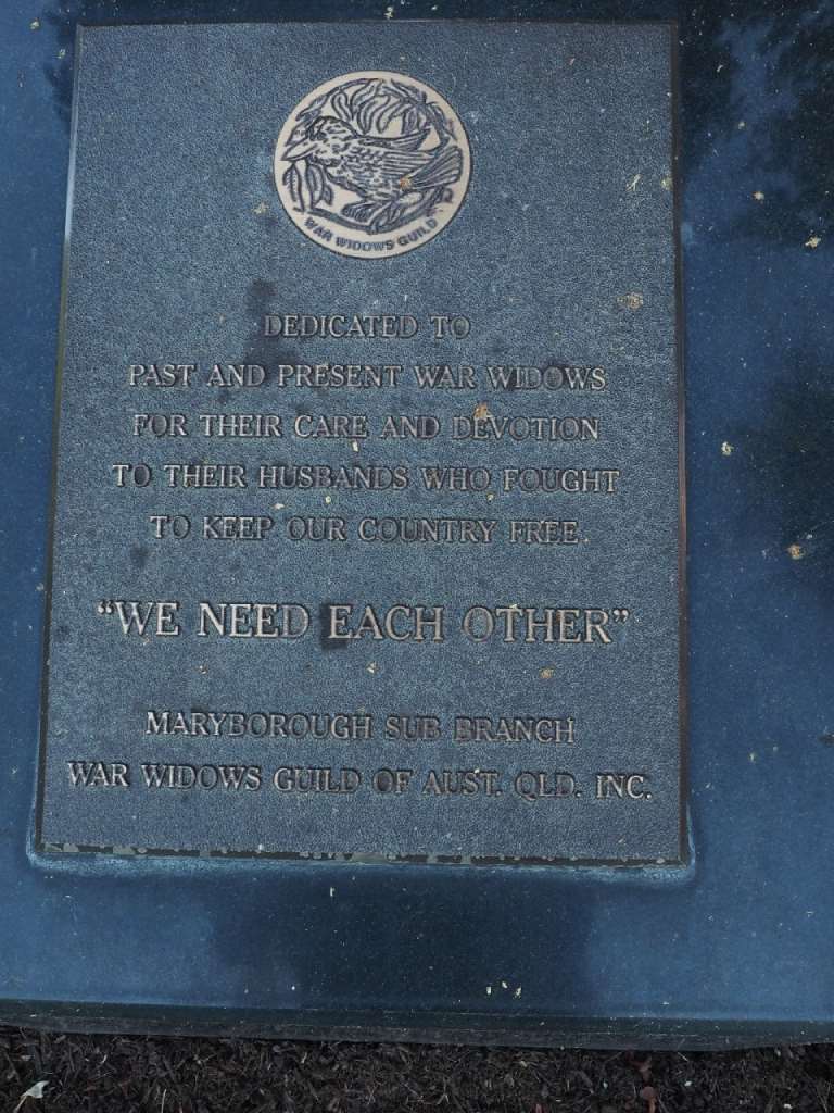 Plaque, War Widows Guild