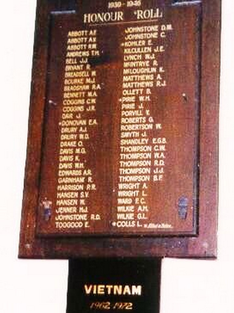 McGregor Creek Honour Board