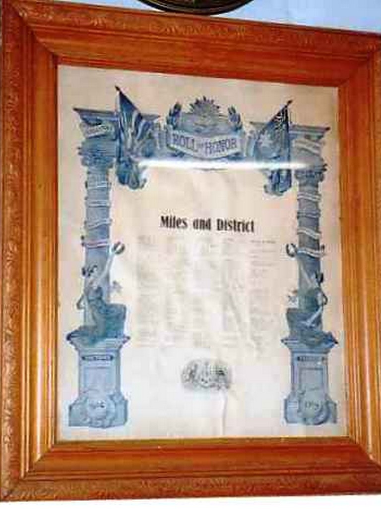 Miles Honour Board