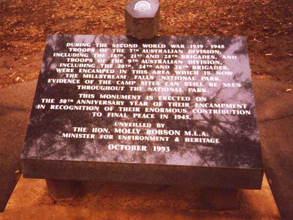 Millstream Falls Memorial Tablet