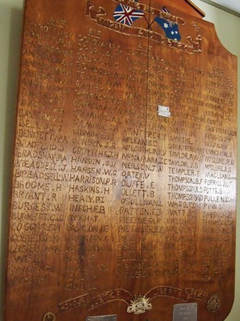 Mirani and District WWII Honour Board 1939–1945