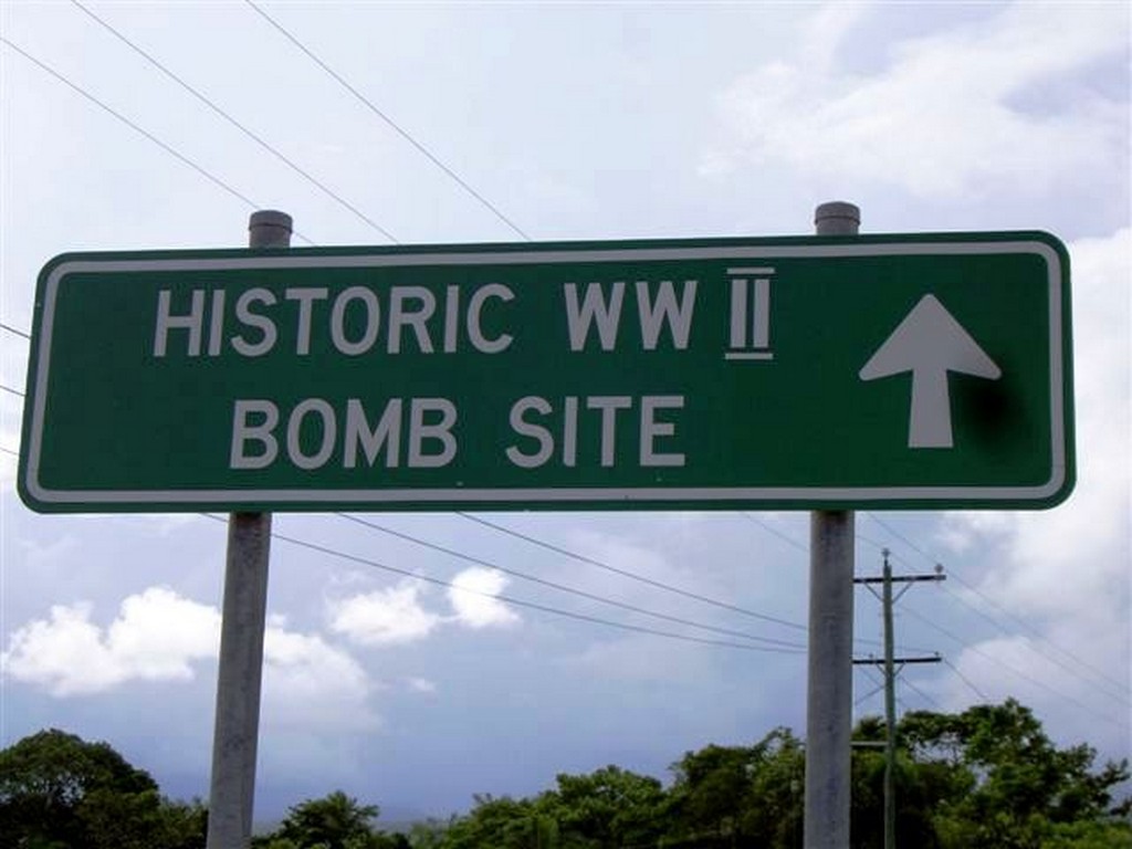 Mossman Commemorative Air Raid Cairn - site sign