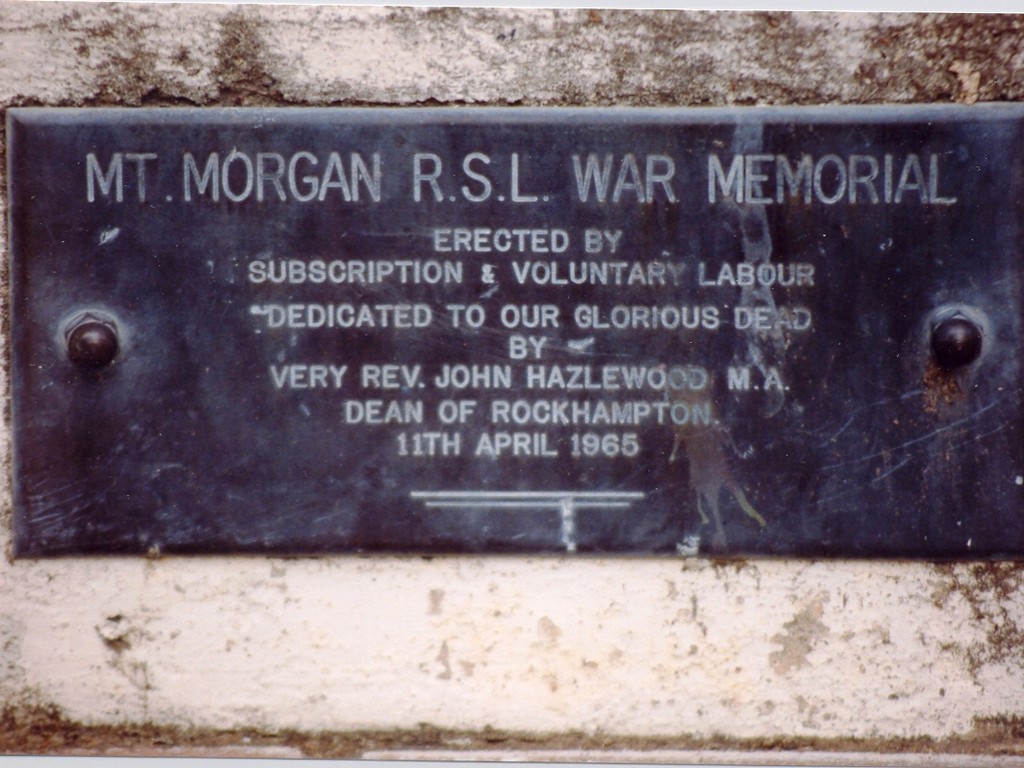 Mount Morgan RSL War Memorial