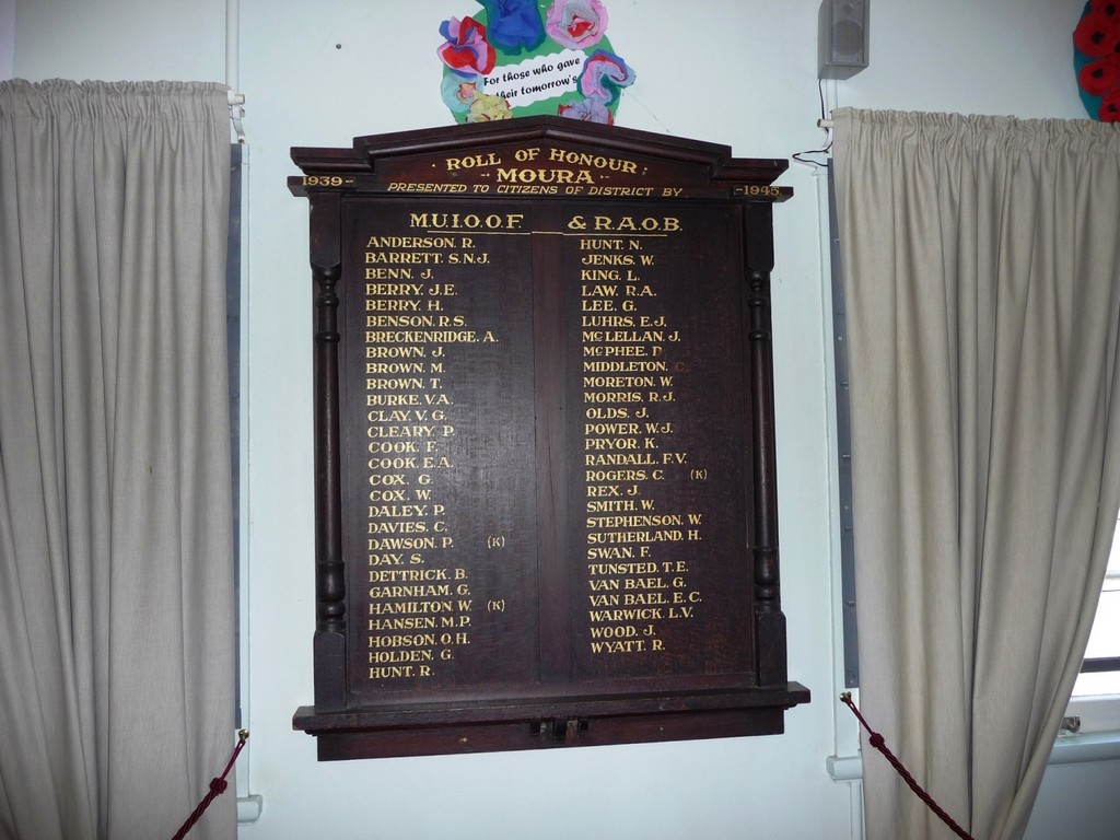Moura RSLA Sub-Branch Honour Board