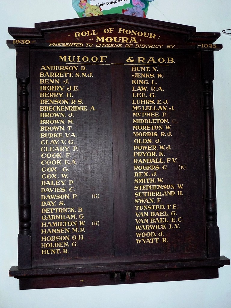 Moura RSLA Sub-Branch Honour Board