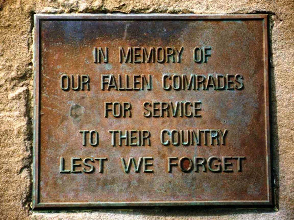 Mudjimba War Memorial Plaque
