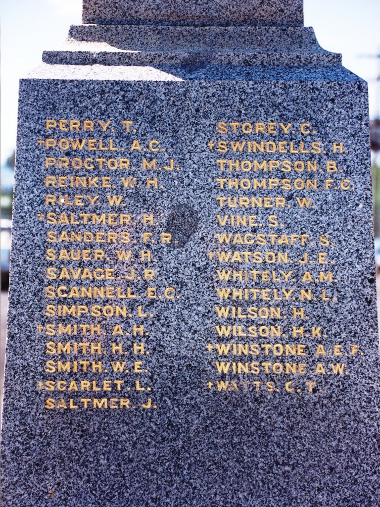Mundubbera War Memorial - Panel 2