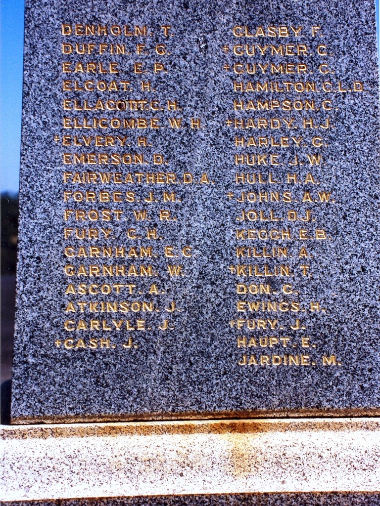 Mundubbera War Memorial - Panel 4